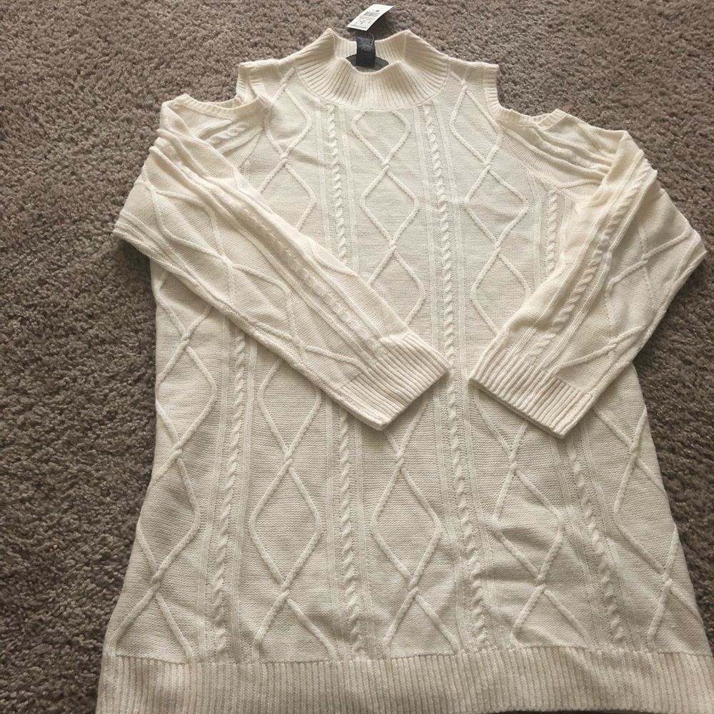 Ashley Stewart Egg Nog Colored Sweater